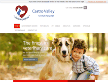 Tablet Screenshot of castrovalleyanimalhospital.com